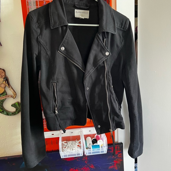 Anthro Marrakech Knit Biker Jacket - Picture 7 of 8
